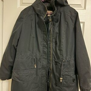 H&M Black Hooded Coat